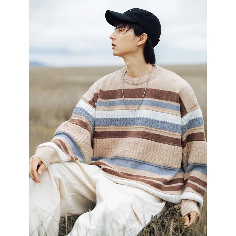 Men's y2k Knitted Sweater Patchwork Pullovers Korean Fall Winter Clothes Quality Sweatshirts For Men Knitwear Clothing Women