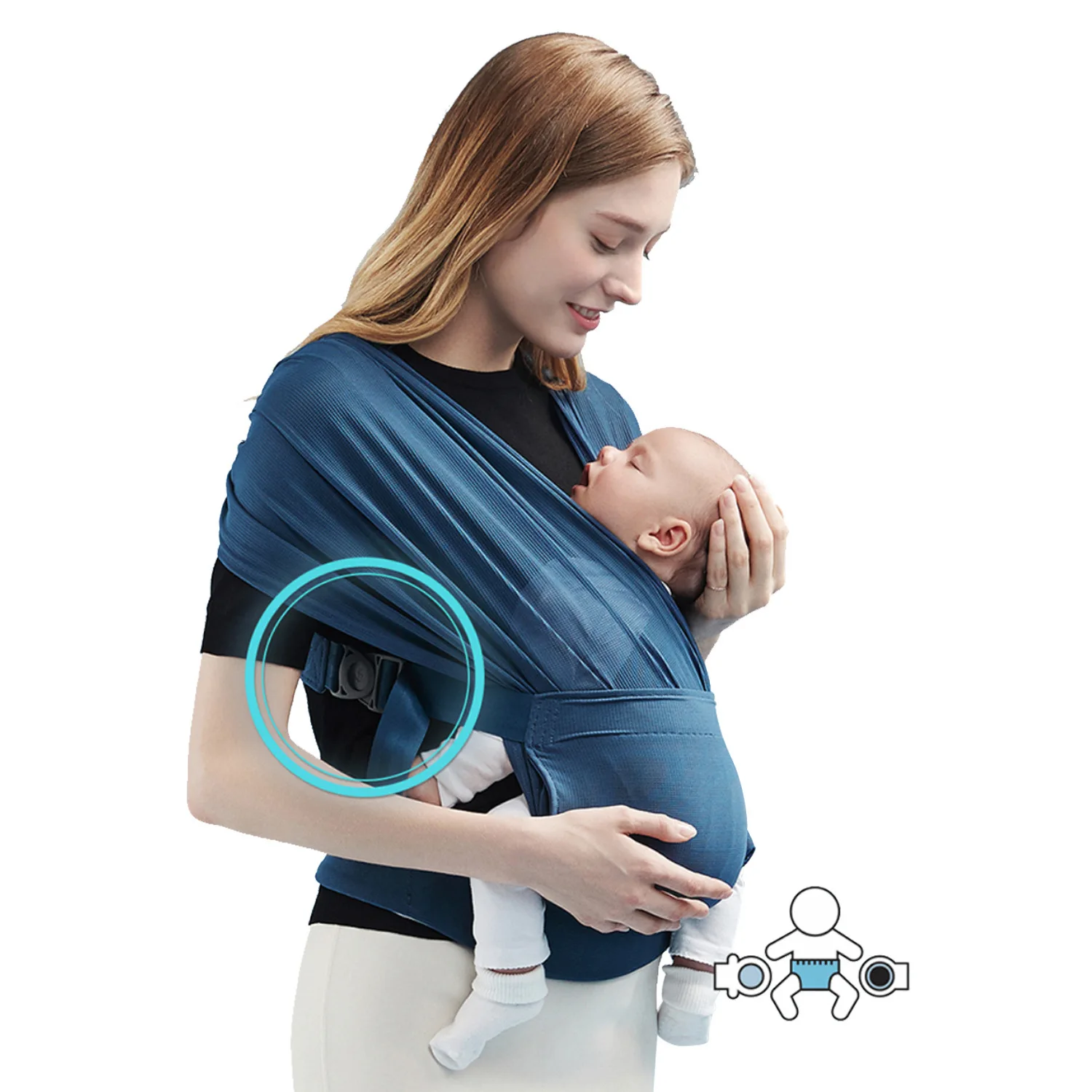 Baby Carrier Sling Ergonomic Stretchy Infant Xtype Front Hold Newborn Adjustable Portable Kangaroo Swaddle Strap