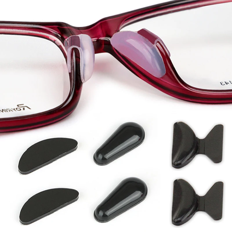2Pairs/Lot Useful Soft Silicone Non slip Nose Pad For Glasses Frames