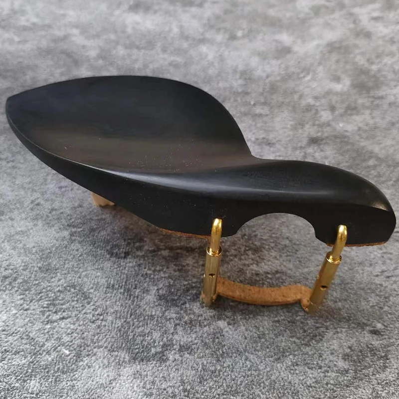 Adjustable Ebony Jujube Wood Violin Chinrest with Metal Clamp and Cork Padding