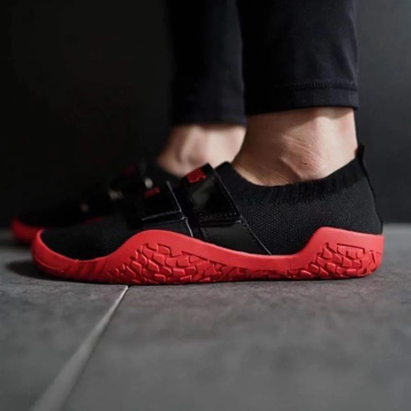 Large Size 35-47# Unisex Gym Lightweight Sports Hard Pull Squat Training Shoes Men Pro Hook & Loop Weightlifting Shoes