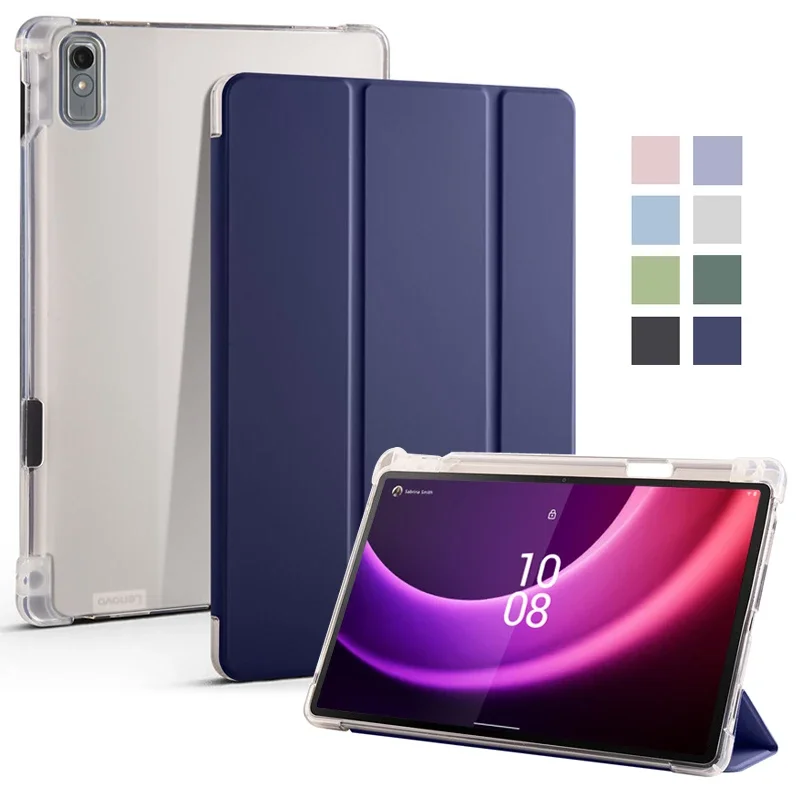 para Lenovo Tab P11 2nd Gen Case com Suporte de Caneta Trifold pu Couro Soft Back Stand Tablet para Lenovo Tab P11 Gen Tb350fu Case