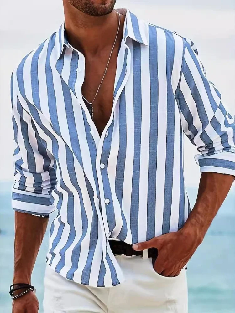 Camisas de rayas de hombre 2026 | MANGO EE.UU
