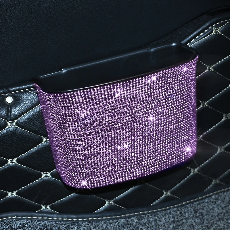 Interior de coche ostentoso,Conjunto de accesorios para coche con diamantes  de imitación brillantes para mujeres y niñas,Auto Interior Accesorios  Decorativos Cubierta de freno de mano CUTICAT Interior de coche ostentoso