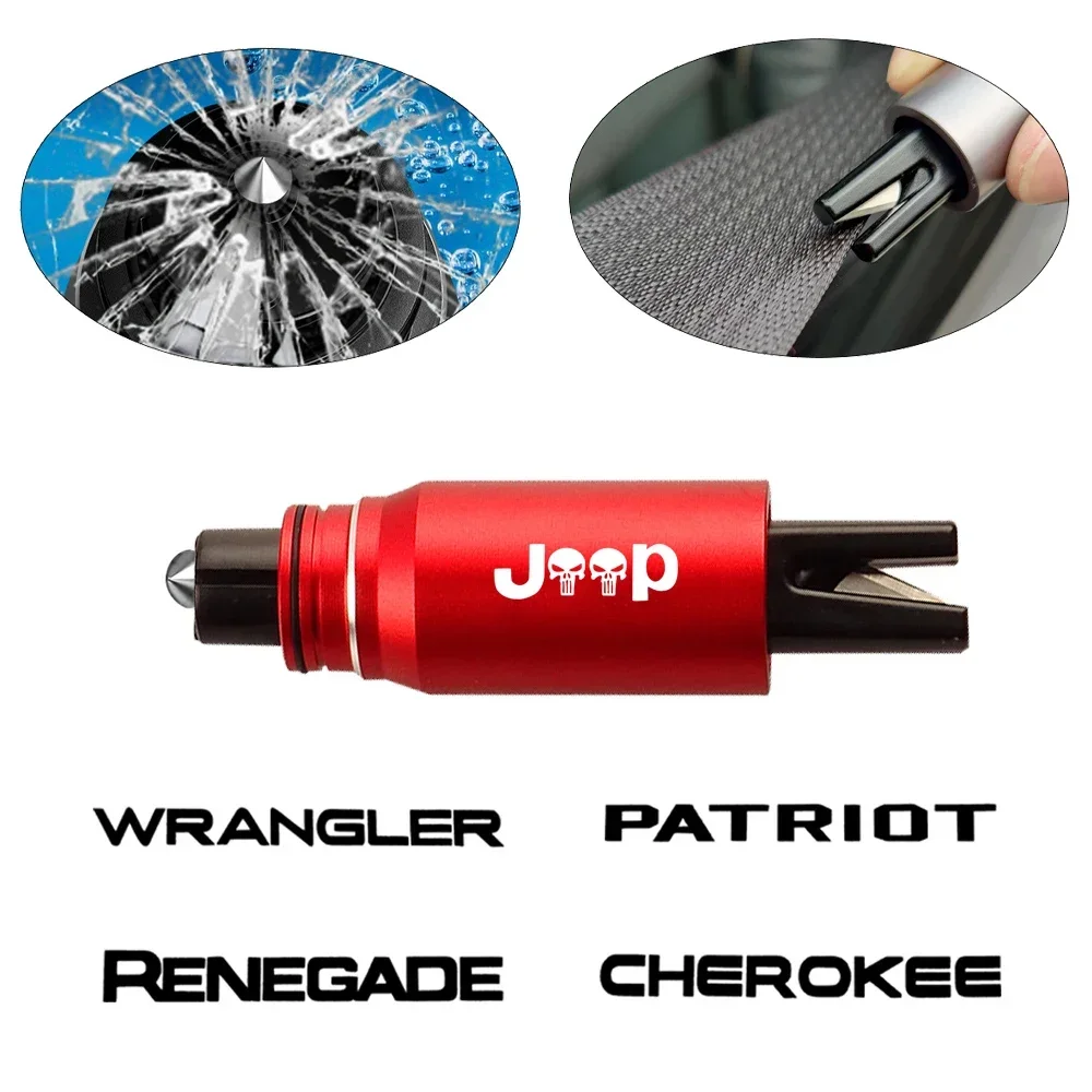 Per Jeep 4 X4 Wrangler Trailhawk Rubicon Renegade Patriot Compass Cherokee Car Window Breaker Martello Di Emergenza Accessori Auto