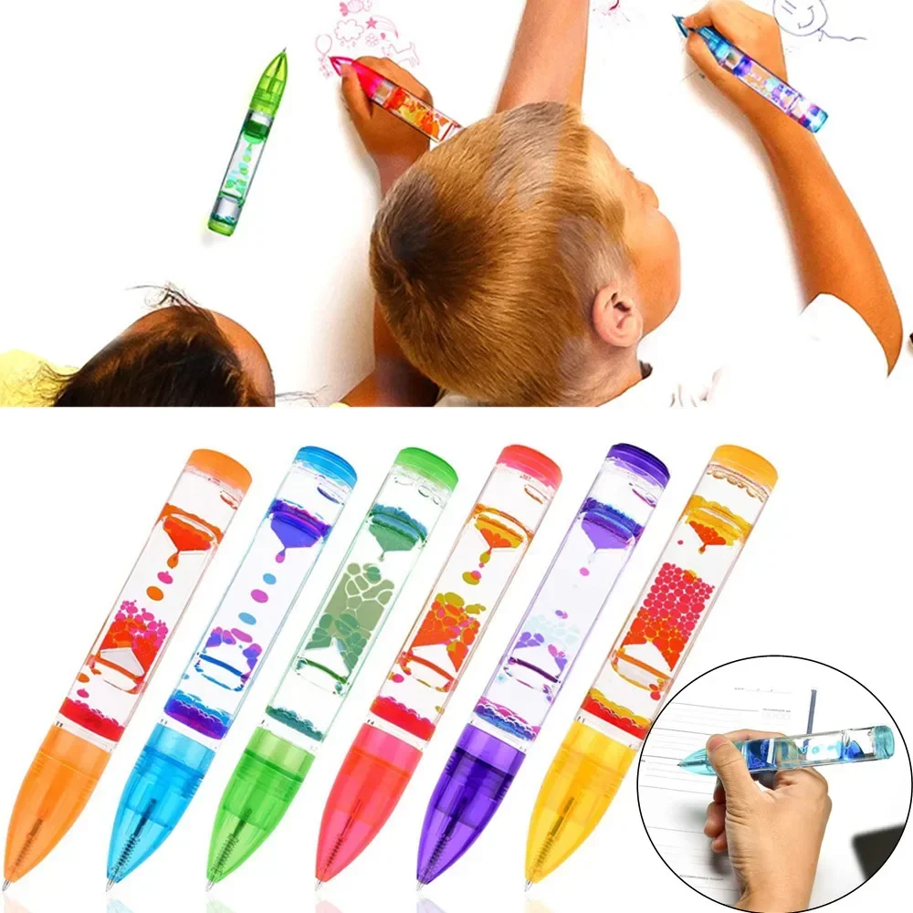 1Pcs Liquid Motion Bubbler Fidget Pen Stress Relief Toy