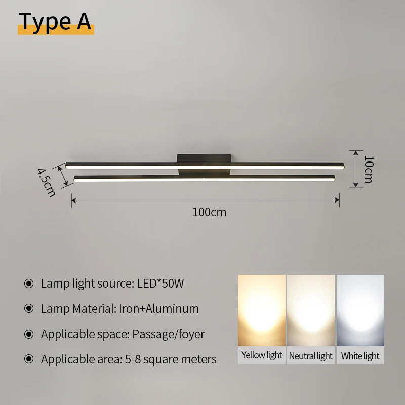 ตัวเลือกสินค้า โคมไฟเพดาน LED 3 สี ตกแต่งบ้านสไตล์โมเดิร์น