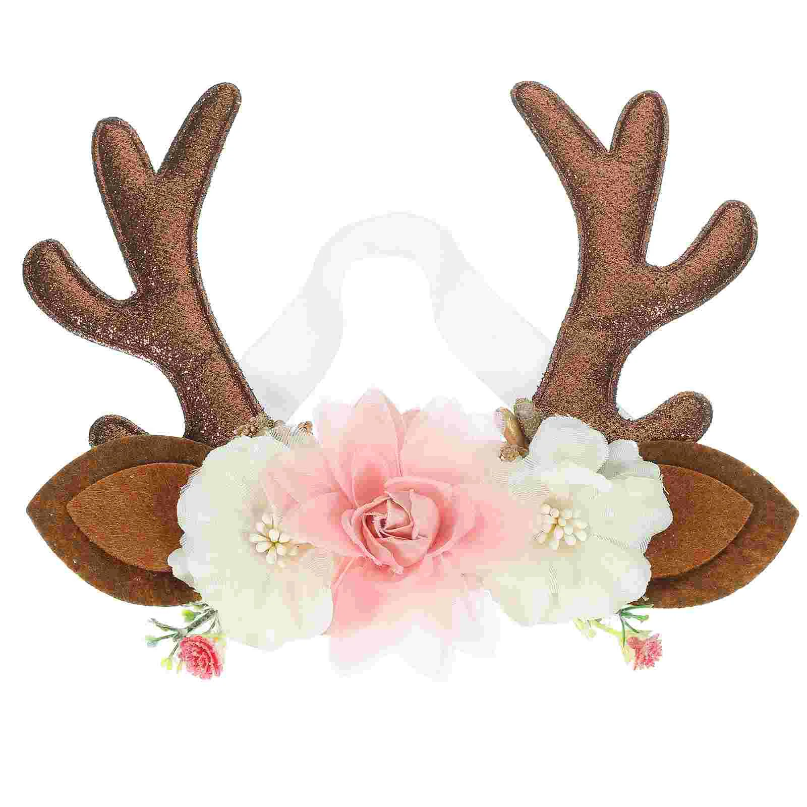 

Christmas Elk Headband Ears for Baby Antler Decor Xmas Deer Horn Girls Headbands Elastic Decorate