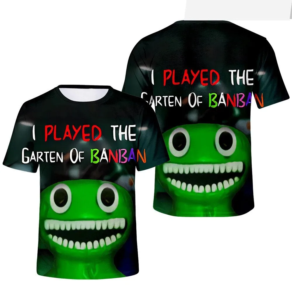 Garten of Banban T-Shirts Cartoon Horror Game 3D Print Boys Girls Fashion Oversized Short Sleeve T Shirt Kids Tees Tops Clothing