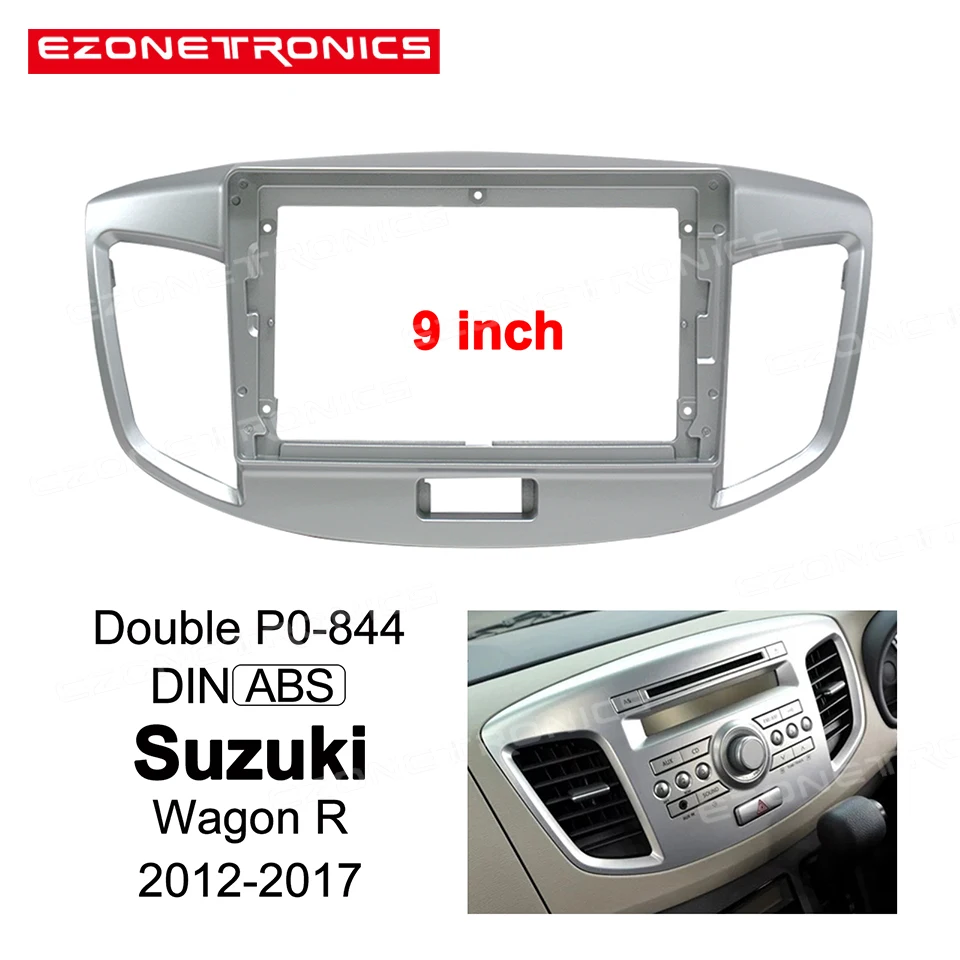 

2Din Car DVD Only Frame Audio Fitting Adaptor Dash Trim Kits Facia Panel 9 inch For Suzuki Wagon R 2012-2017 Double Radio Player
