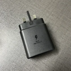 45W Samsung Super Fast Charger with 5A Type C Cable - UK Plug Adapter - Black Charger Only