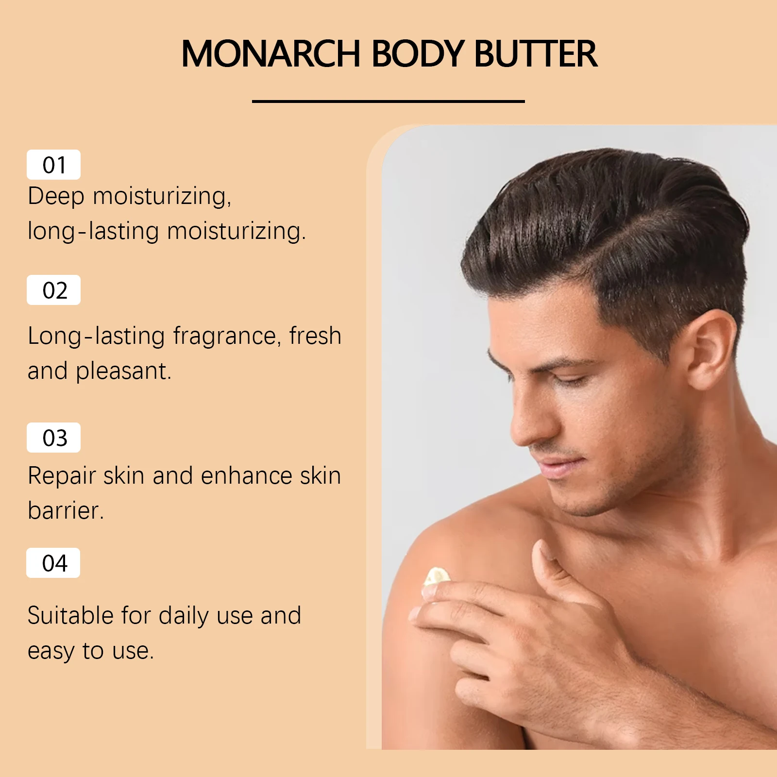 Men's Moisturizing Cream - Daily Body Skin Moisturization, Nourishing for Soft and Smooth Skin, External Care