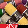 2Pcs total 200g Hand knitting Alpaca yarn Soft Warm Wool Crochet Yarn Thread knit sweater Scarves blanket Gloves line thick lana 2
