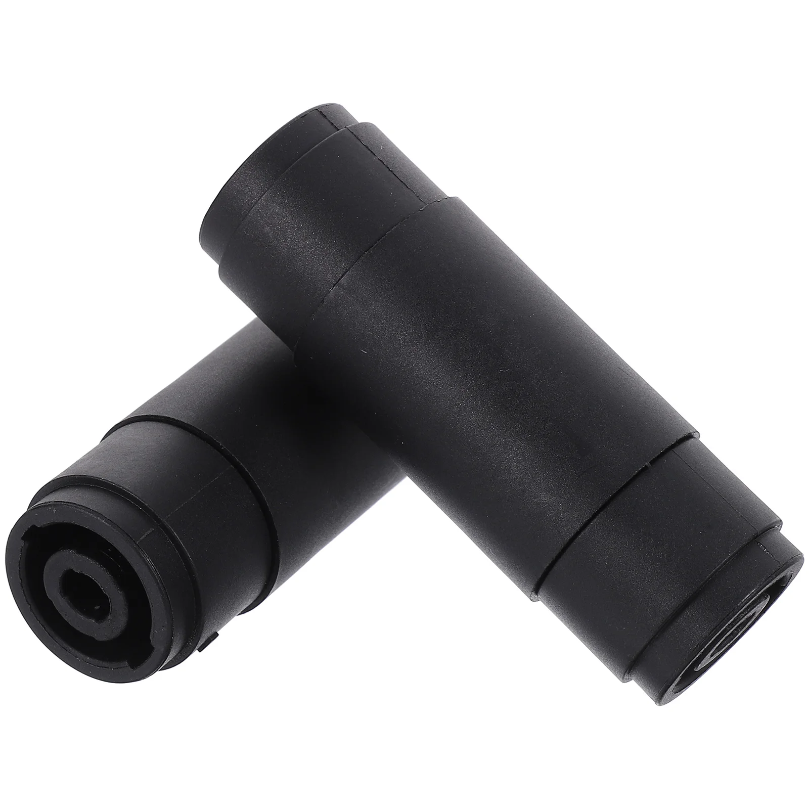 

2Pcs Loudspeaker Connectors Audio Male Plug Four-core Audio Connector Black