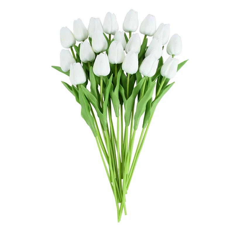 thumbnail image 1 of 5/10 piezas de flores artificiales de cala, tulipanes de tacto real, ramos de flores para boda, novia, hogar, jarrón, decoración, plantas falsas, regalos, 1 of 5