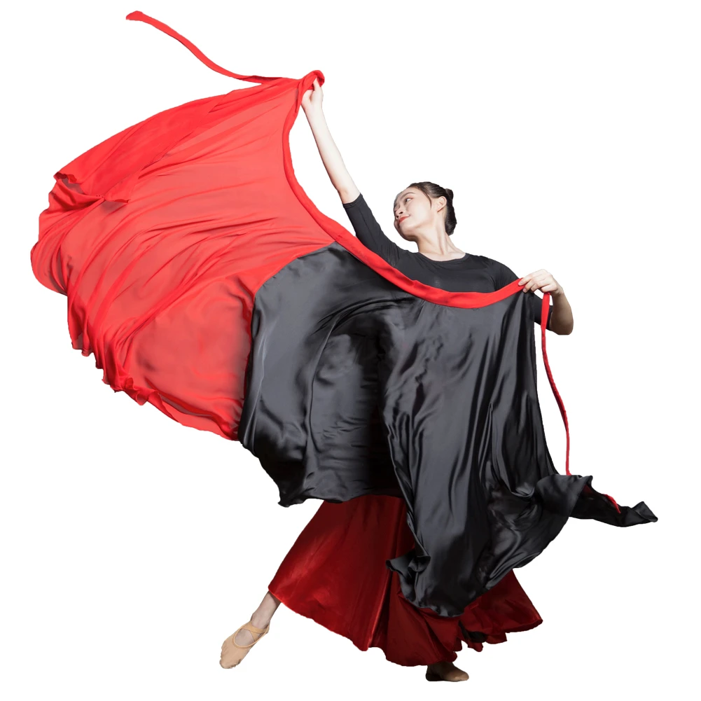Women Classical Dance Flowy Skirt Wrap Belt Modern Dance Costume full