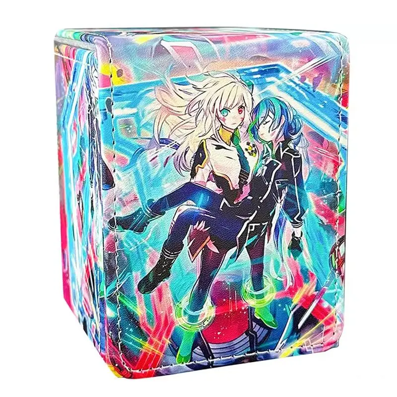 

Ю-Ги-о! Бокс для карт Sky Striker Ace кожаный бокс для хранения карт PTCG большой емкости DIY Аниме игра коллекция кожаный бокс для карт