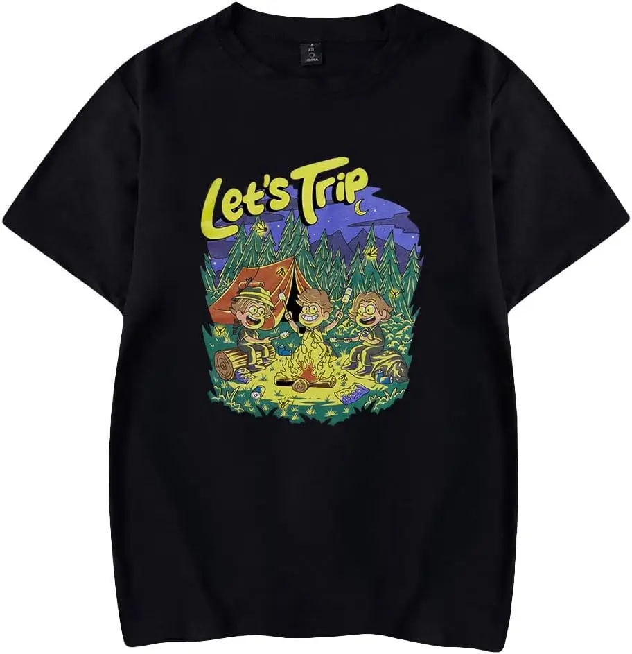 

Футболка XJAYJZN Sturniolo тройное Let's Trip Campfire Merch для женщин/мужчин, летняя футболка для косплея, футболка с коротким рукавом
