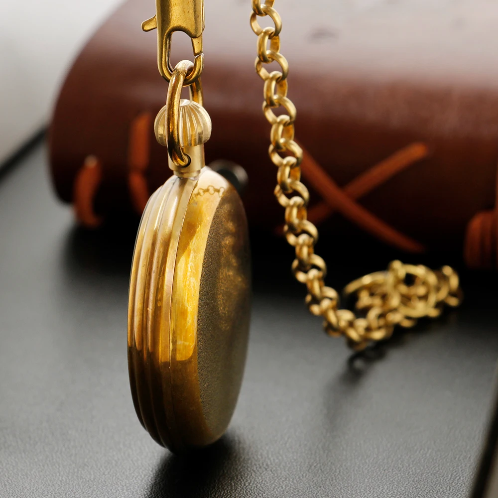 Classic Vintage Gentleman London Steampunk Mechanical Pocket Watch Necklace Pendant Best Holiday Gift for Men and Women