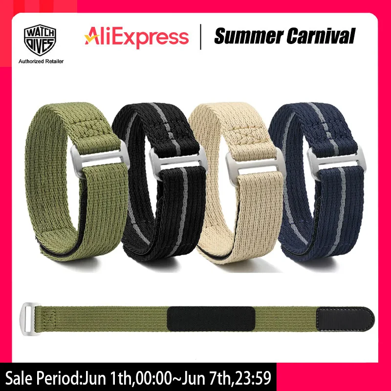 Best Low Cost Nylon 20 mm Watch Strap Replacement COL-ROW-BC_K0034092