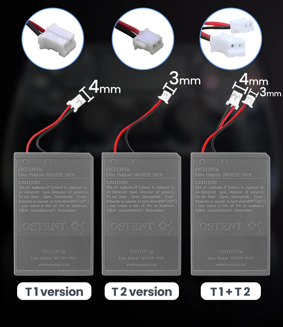 OSTENT 1000mAh Replacement Battery Pack for Sony PS4 Wireless Dual Shock Controller First Generation CUH-ZCT1E CUH-ZCT1U