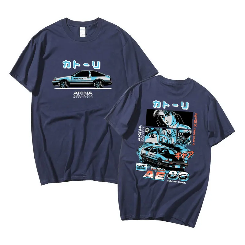 Initial D Manga Style Anime Long Sleeve T-Shirt Tee