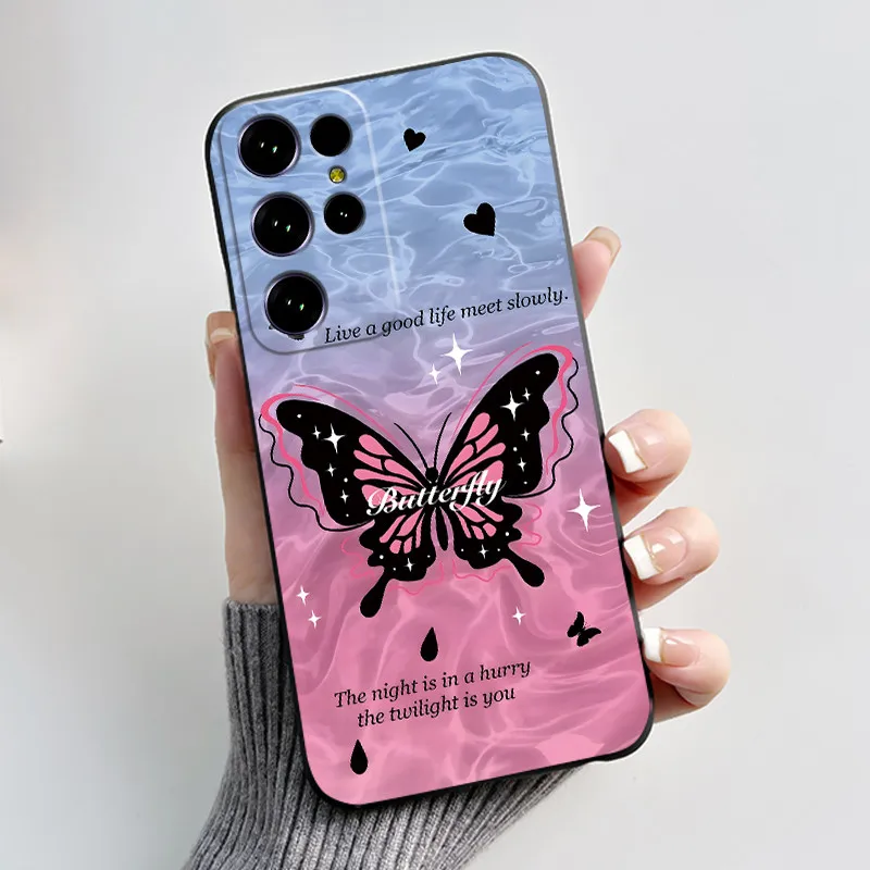 Aesthetic Cute Cat Cartoon Black Soft Silicone Shockproof Phone Case