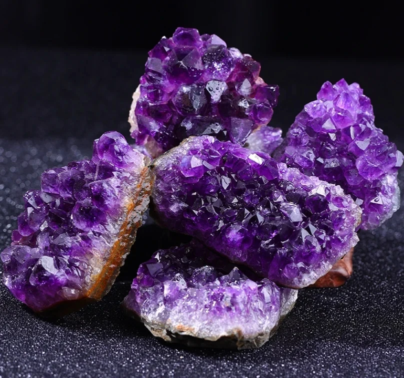 10-40g 1PC Amethyst Geode Natural Crystal Quartz Stone Specimen Mineral Decorative Bulk Irregular Shape Raw Stone Home Decor 5