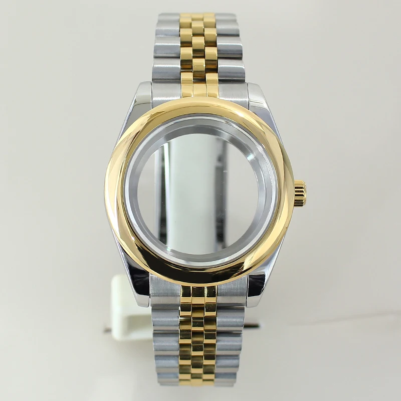 High-Quality 36mm/39mm Steel Watch Case with Sapphire Glass Bracelet