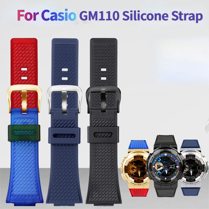 Nuovo Cinturino In Silicone In Resina A 7 Colori Per Casio G-Shock Ga-110 Gm-110Gb Ga-100 Ga-120 Ga-700 800 Accessori Per Cinturini In Gomma Per Orolo