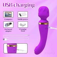2-in-1-Vagina-Vibrator-Zauberstab für Frauen, G-Punkt, Klitoris, Brustwarzen, Stimulator, Brustmassagegerät, weiblicher Masturbator, Sexspielzeug für Frauen 5