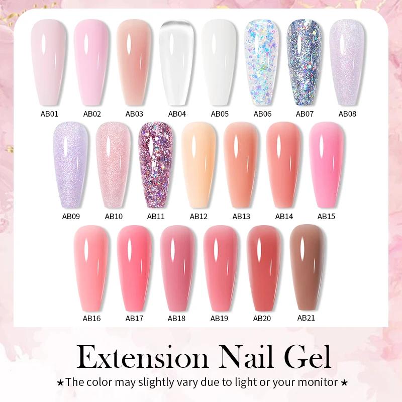 BORN PRETTY 30ml Acrylic Gel For Nail Extension Nude Clear White Color Quick Building Prolong Manicure Nail Art Hard Gel Varnish 5
