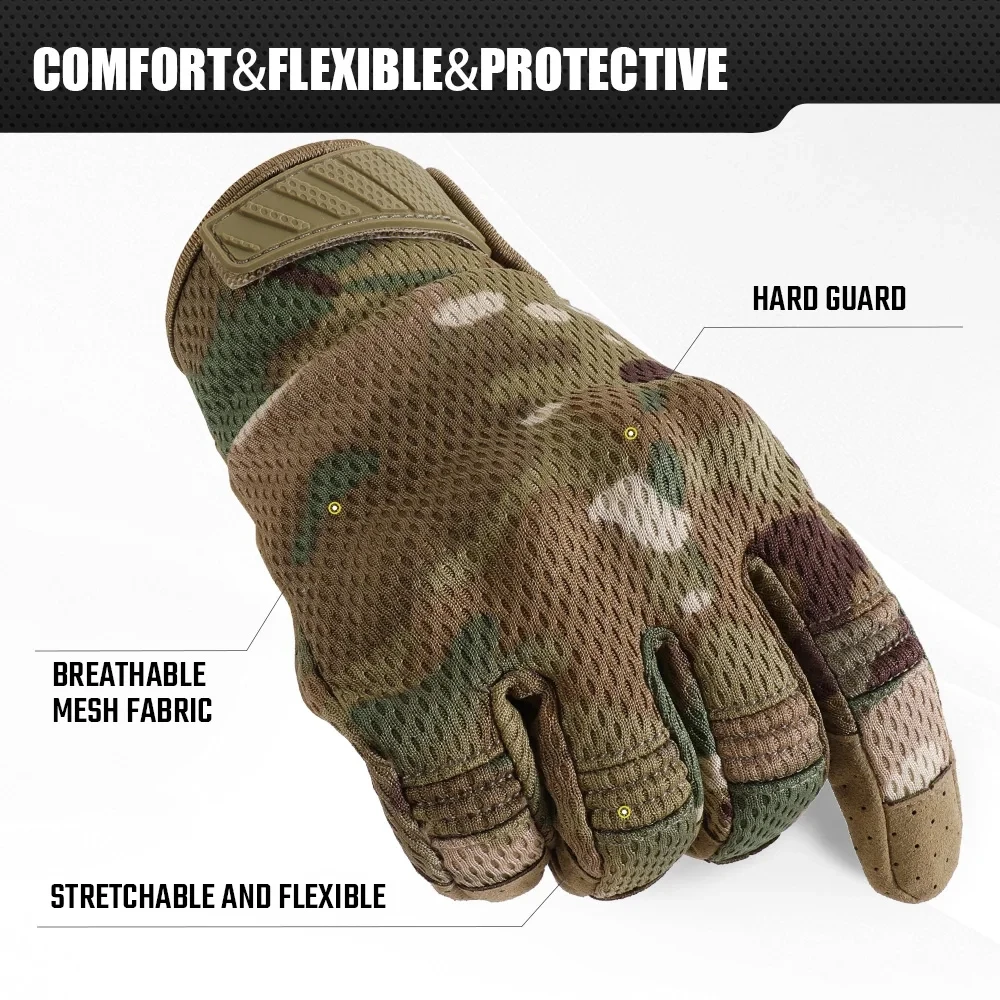 Touch Screen Tactical Gloves,Outdoor Gloves for Hunting Shooting Sports Cycling Combat Airsoft Hiking Camping Bike Non-slip