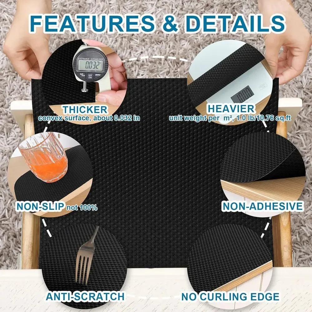 Kitchen Shelf Liner 1PC Non-Slip Waterproof Drawer Mat Washable Oilproof Cabinet Pad Non-Adhesive