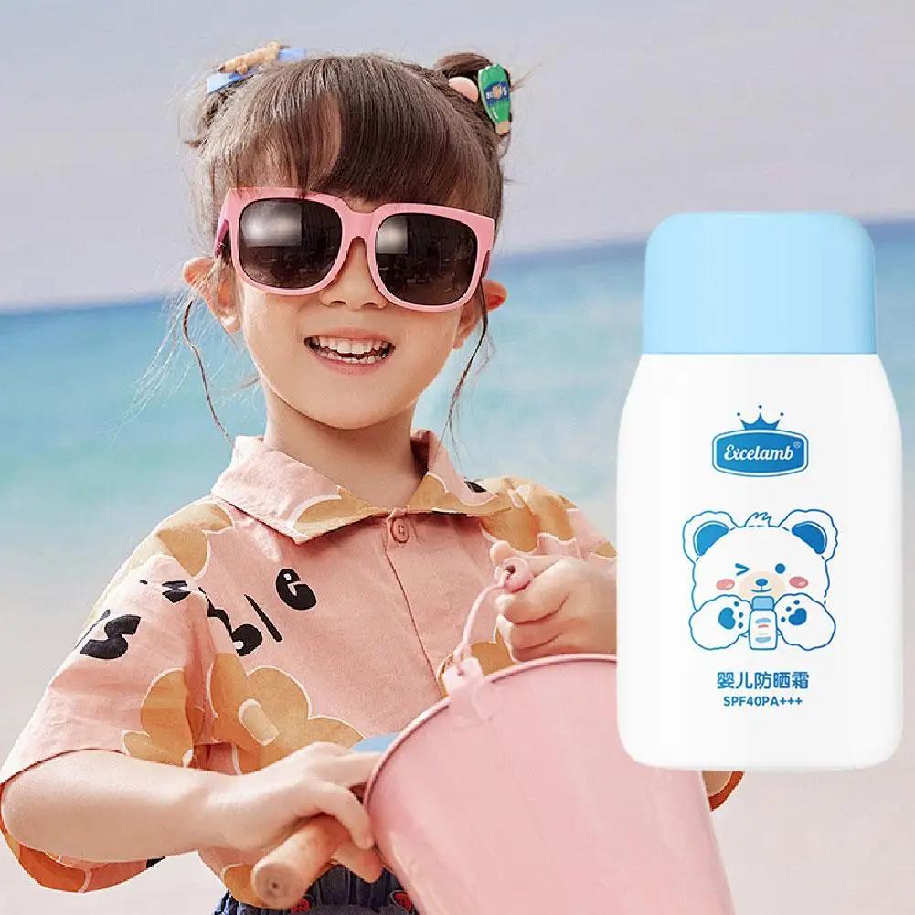 SPF 40+++ Children Sunscreen Refreshing Oil Free Sun Protector Sunscreen Stick Moisturizing Face Stick Non-Sticky Bar