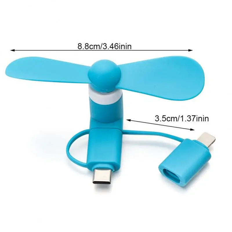 

3-In-1Mini USB Fan Type C Micro USB Mini Fan Cooler for HTC Cell Phone High Quality USB Cooling Fan