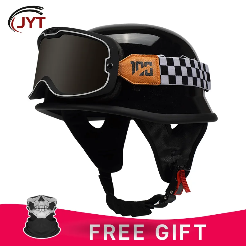 ⭐︎新品⭐︎ハーフフェイスヘルメットシルバーレッドレトロプレーンスタイル ⭐︎新品⭐︎ハーフフェイスヘルメットシルバーレッドレトロ