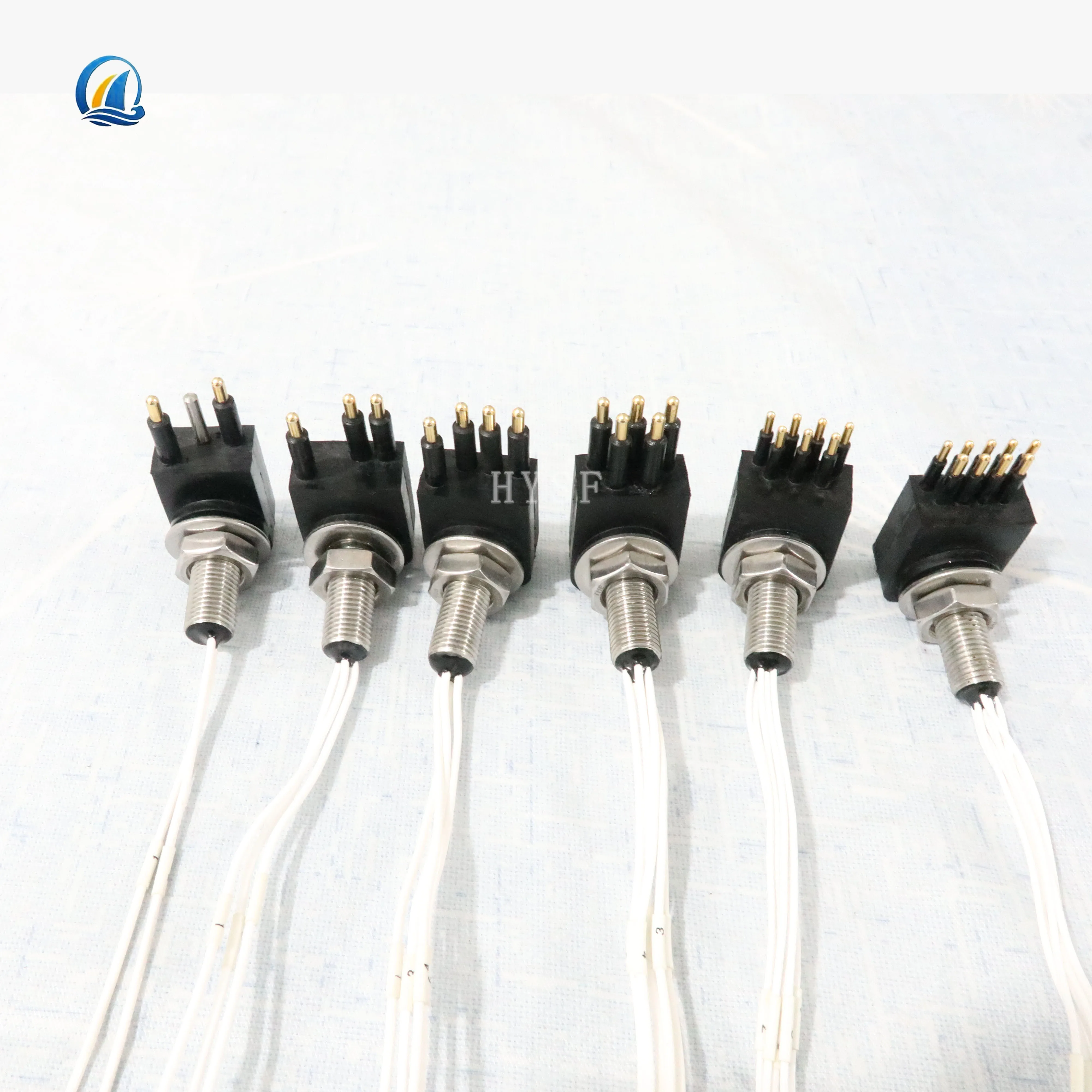 

IP69K Seacon flat 9-pin rov subcon miniature 9-pin male bulkhead 316L Submarine communications cable connector
