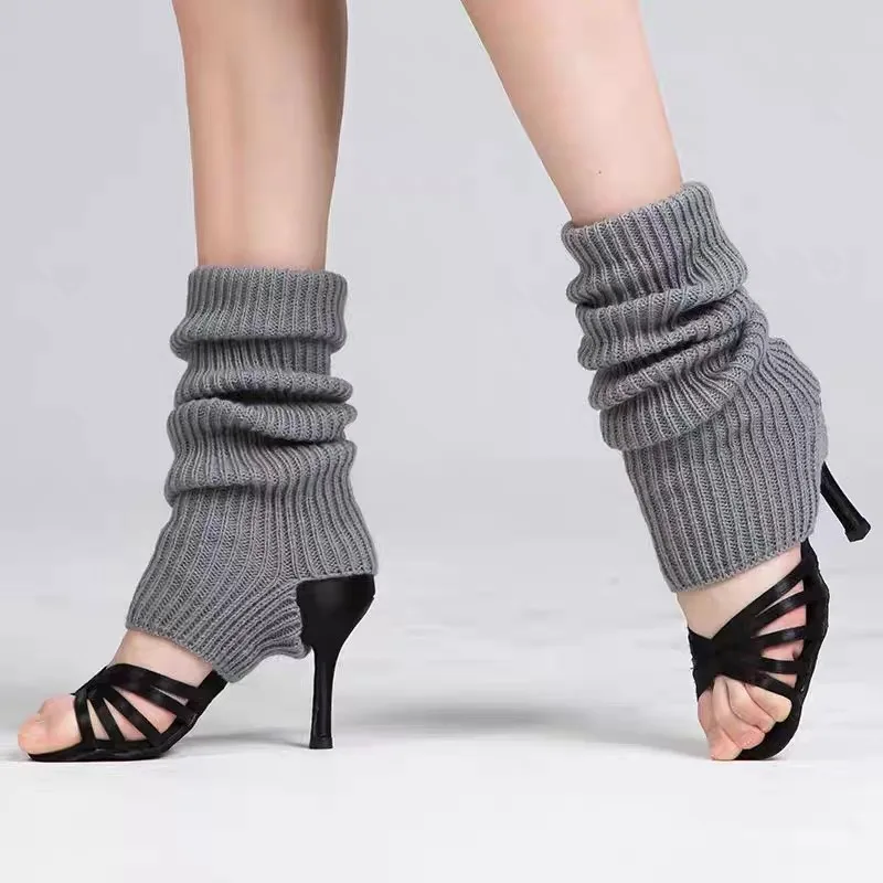 2pcs Knitted leg cover yoga socks dance leggings female sports protection socks