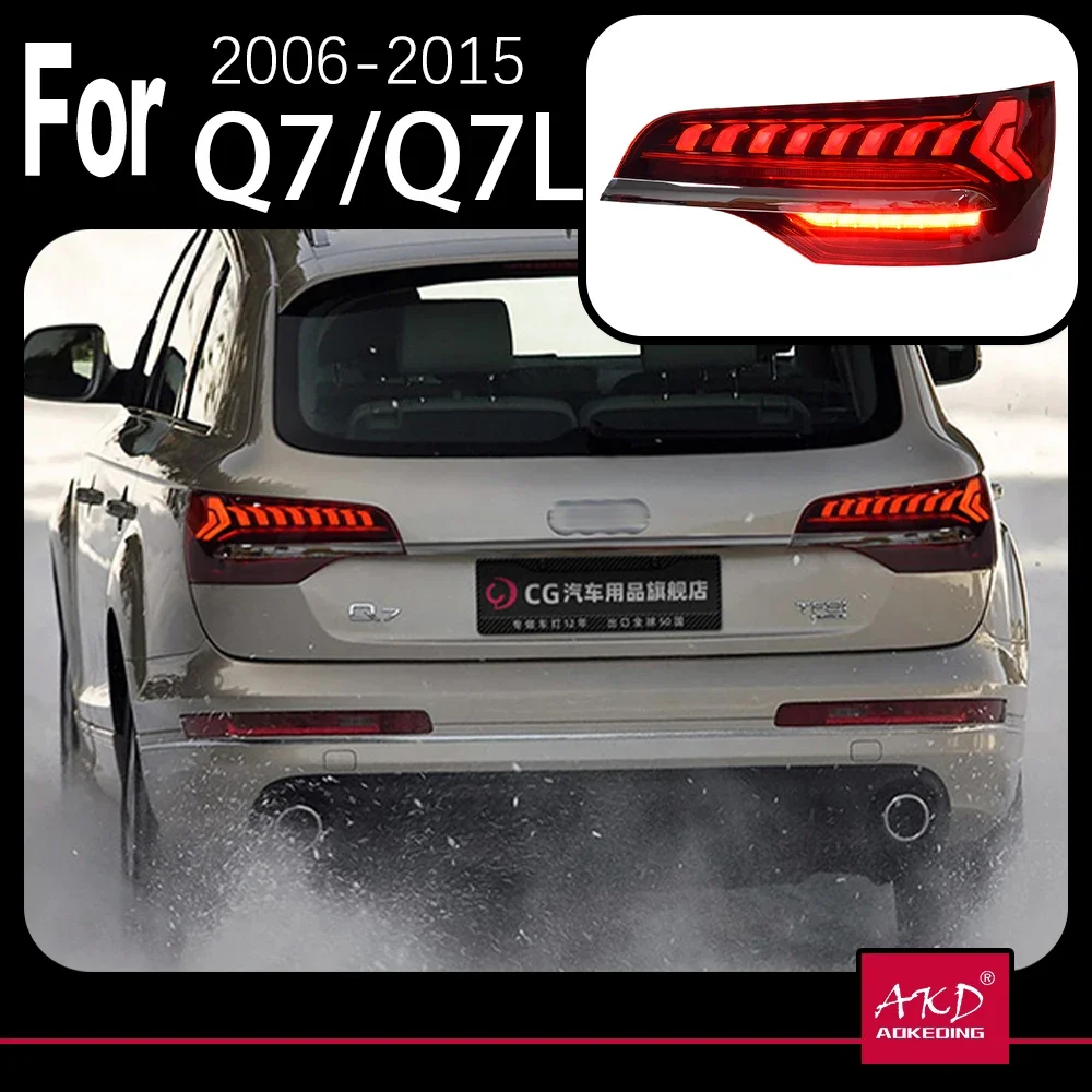 Car Accessories Tail Lamp For Audi Q7 2006- Q7 LED Taillights Rear Fog Lamp Dynamic Turn Signal Reversing And Brake