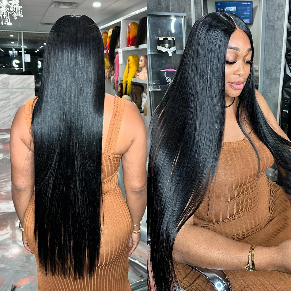 30 40Inch Brazilian Remy Double Weft Bone Straight Bundles Raw Virgin Human Hair Extensions Quick Weaves