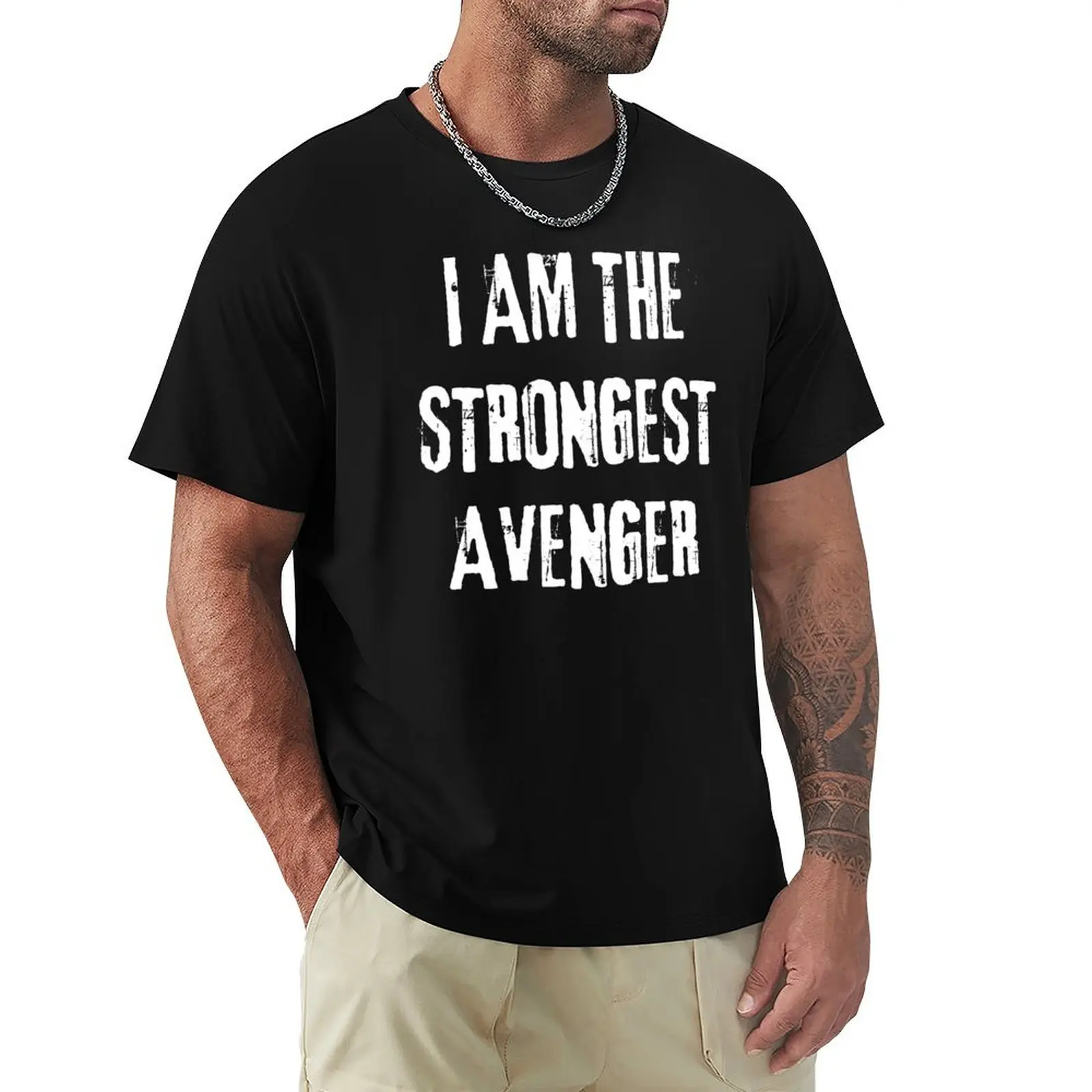 

the strongest avenger T-shirt oversized tops quick-drying mens t shirt