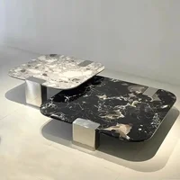 Petite table basse unique, multifonctionnelle, grise, minimaliste, noire, gain de place, meuble de salon pour la maison 3