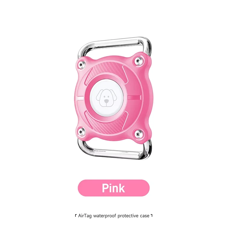 Waterproof Airtag Case for Dog Collars with Removable Metal Loop