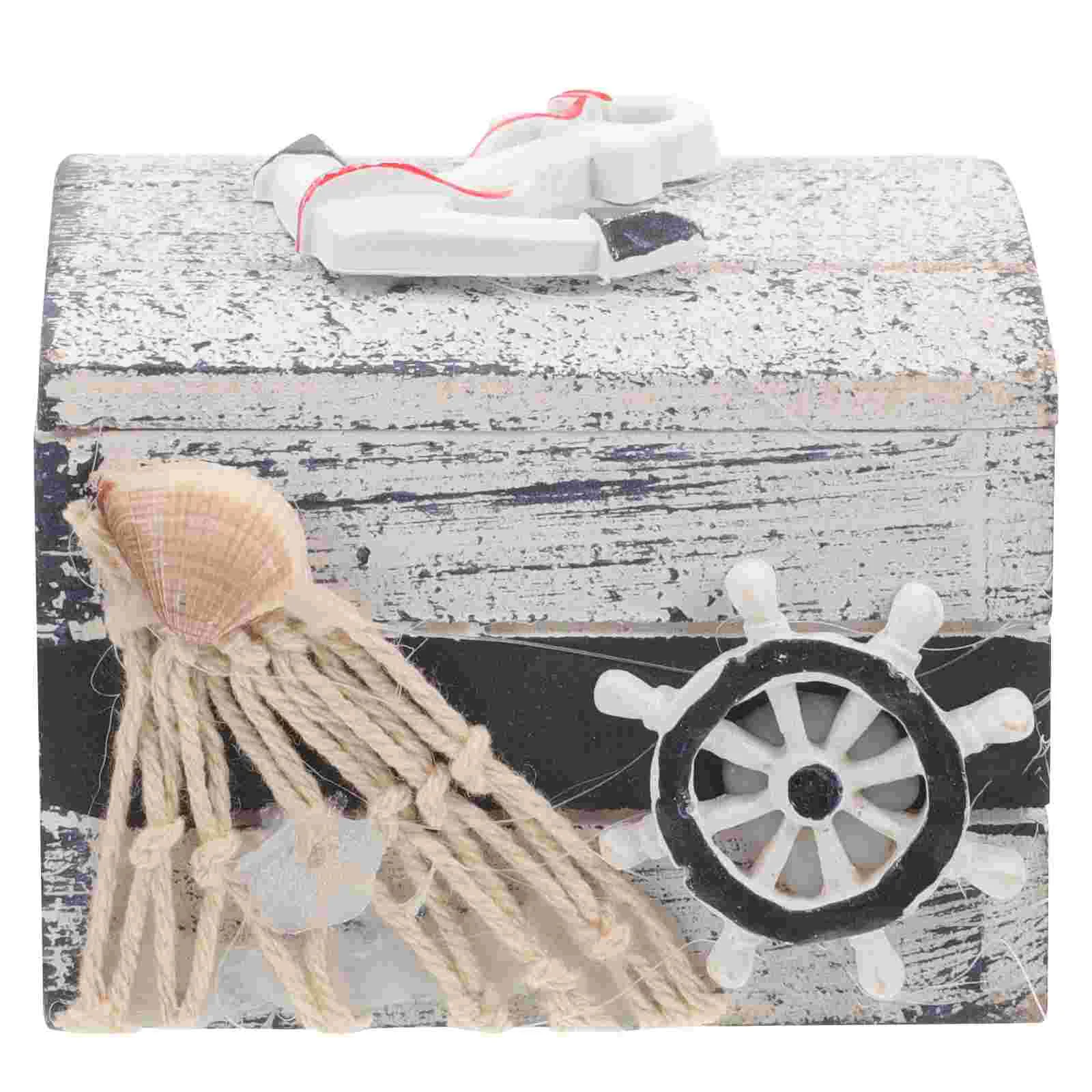 

Wooden Jewelry Organizer Mediterranean Style Jewelry Case Earring Necklace Storage Box Gift Box