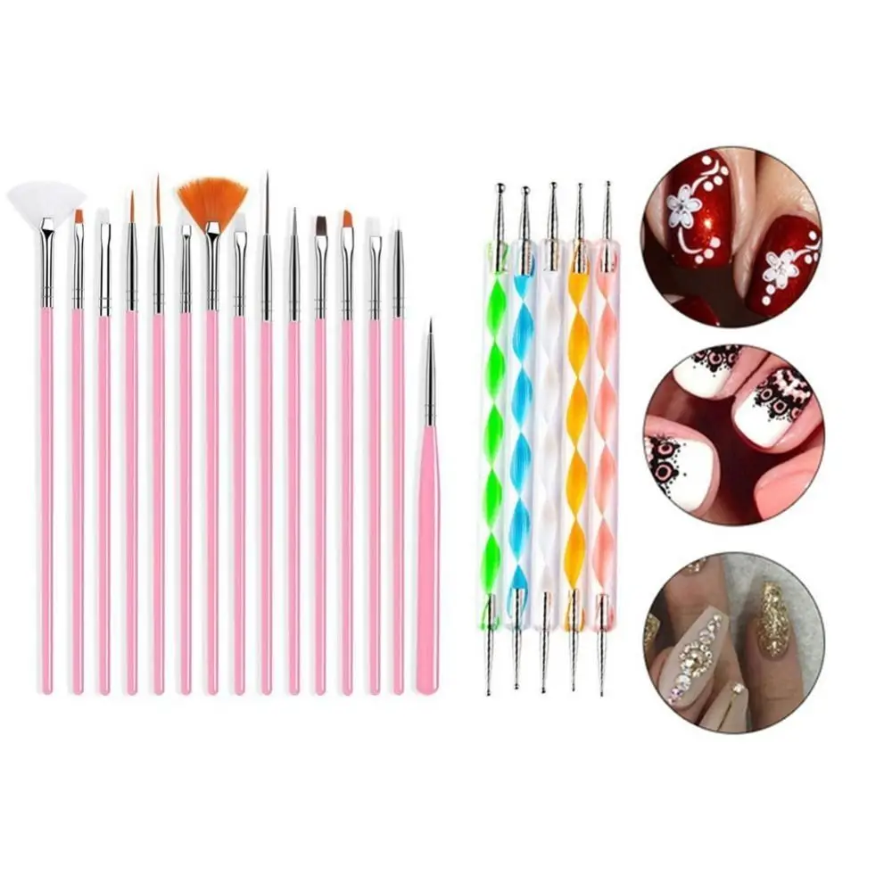 

Rhinestones Tool Nail Art Brush Durable Manicure Set Polish Nail Dotting Brush Salon Home DIY Drawing Painting Pen Nail