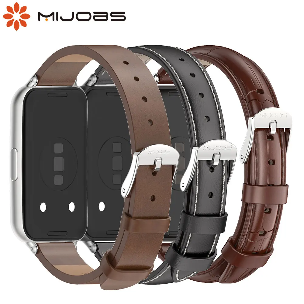 Leather Strap Bracelet for Huawei Band 11 Series Watch