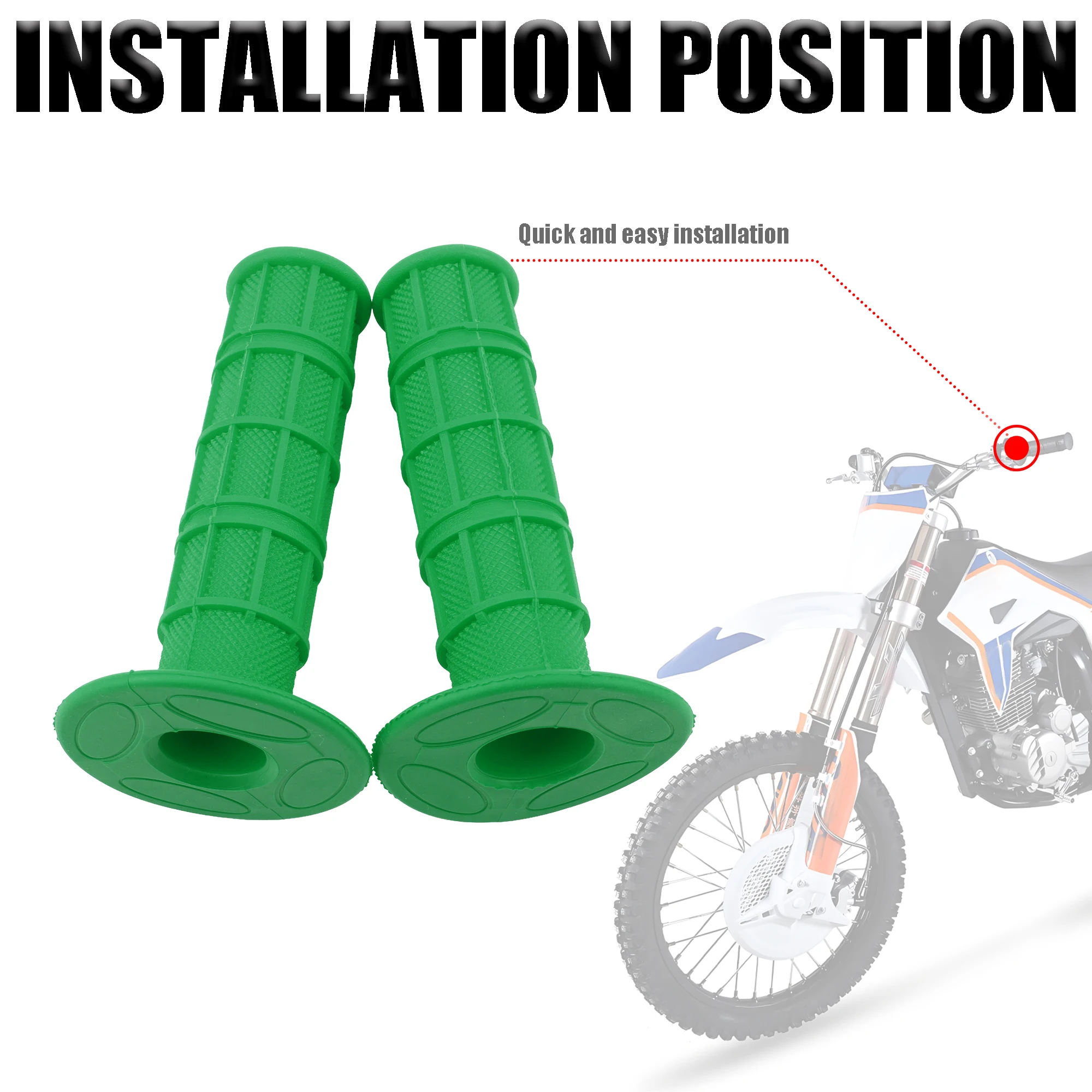 Vibrant Universal Motorcycle Handlebar Grips - 7/8 22mm Dirt Bike Accessories