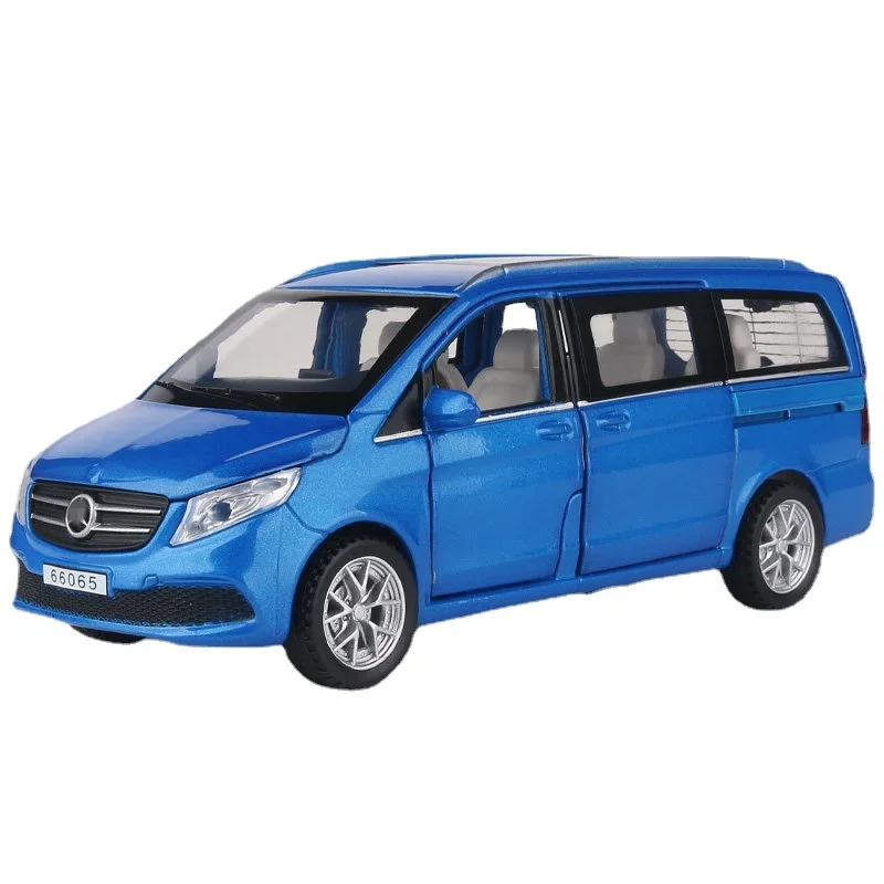 1:32 Benzs V260 MPV Alloy Car Model Diecast Metal Toy Vehicle Car Model Sound and Light Collection Childrens Toy Gift F178 6