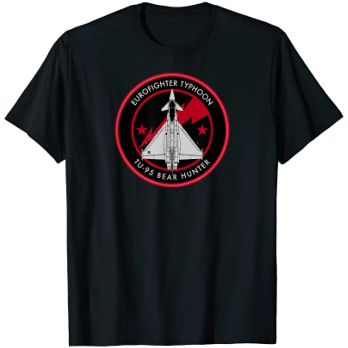 Raf Eurofighter Typhoon Patch T-Shirt Da Uomo Manica Corta In Cotone Casual